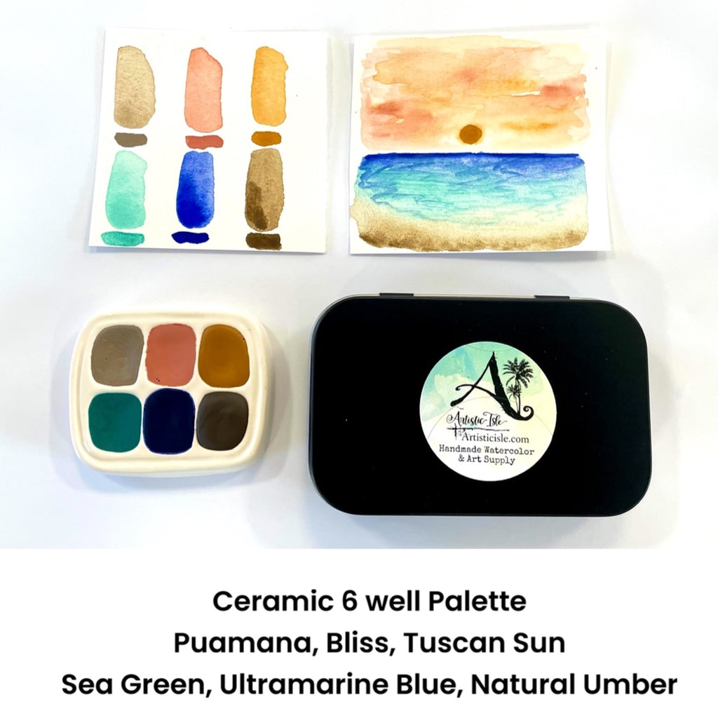 Ceramic Paint Palette Set, Watercolor Palette Set, Ceramic
