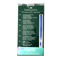 Faber Castell, Pitt Brush Pens, India Ink, shades of Blue, set of 6