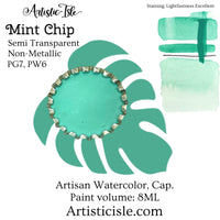 Mint Chip, non metallic, 8ml watercolor paint