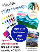 Misty Mountains watercolor class