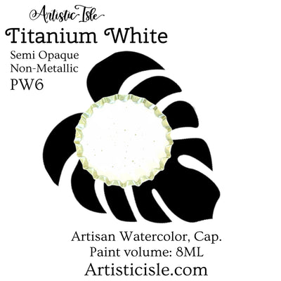 Cap** Titanium White, 8ml watercolor paint