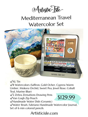 Mediterranean Watercolor Gift Set