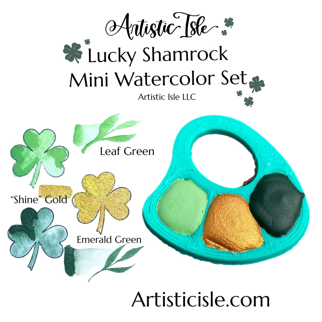 Lucky Shamrock Mini Watercolor Set