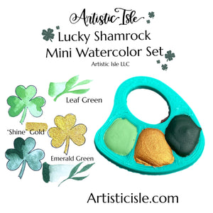 Lucky Shamrock Mini Watercolor Set