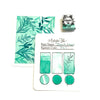 French green handmade watercolor paint, teal, PG7