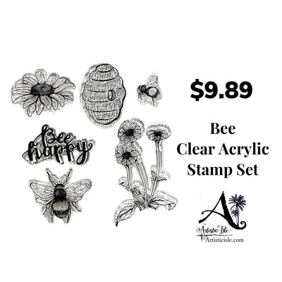 Ant Grasshopper Fly Bee Bug Insect Rubber Stamp Set for Scrapbooking  Crafting Stamping - Small 3/4 Inch 